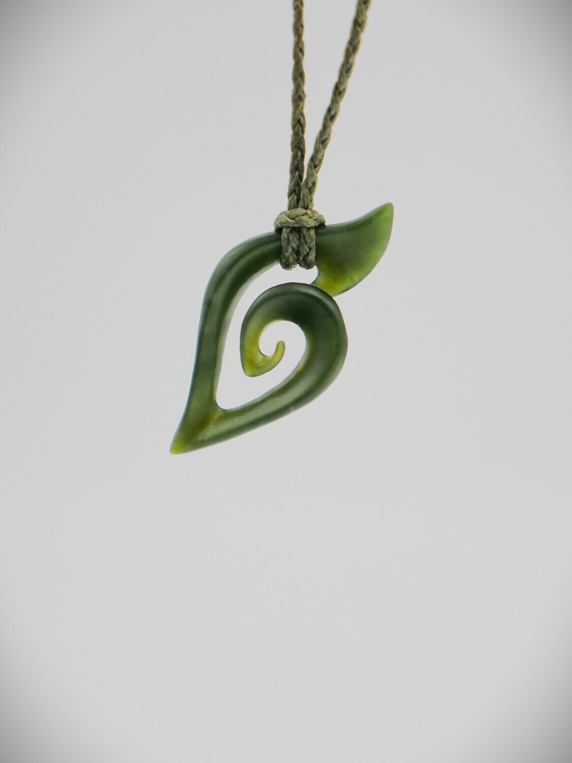 Moko Pounamu Koru NZ Genuine Kawakawa Greenstone - Umukuri