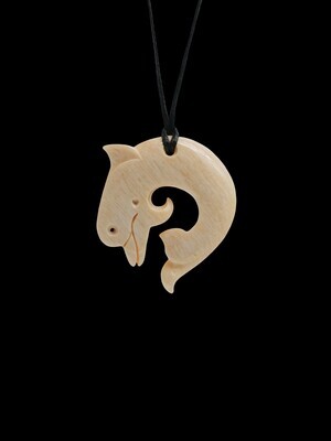 Moko Pounamu, Dolphin Whale Bone Carving - Upokohue