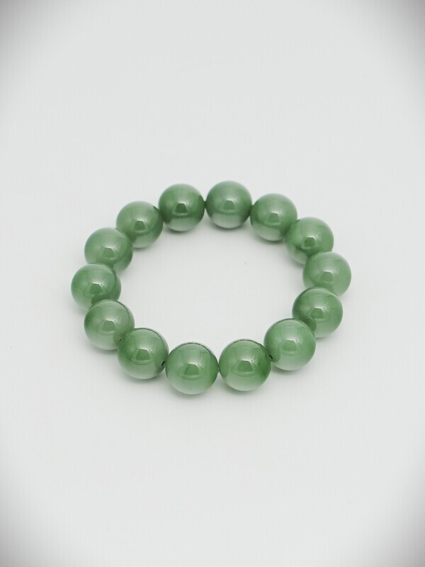 Moko Pounamu Bracelet NZ Genuine Inanga Greenstone - Opihi