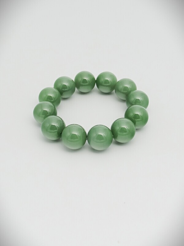 Moko Pounamu Bracelet NZ Genuine Inanga Greenstone - Whangataura