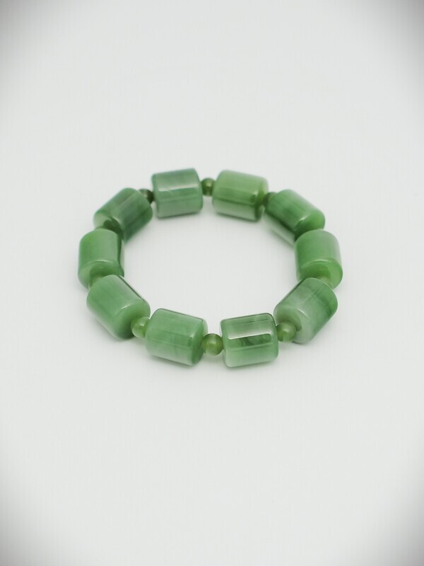 Moko Pounamu Bracelet NZ Genuine Inanga Greenstone