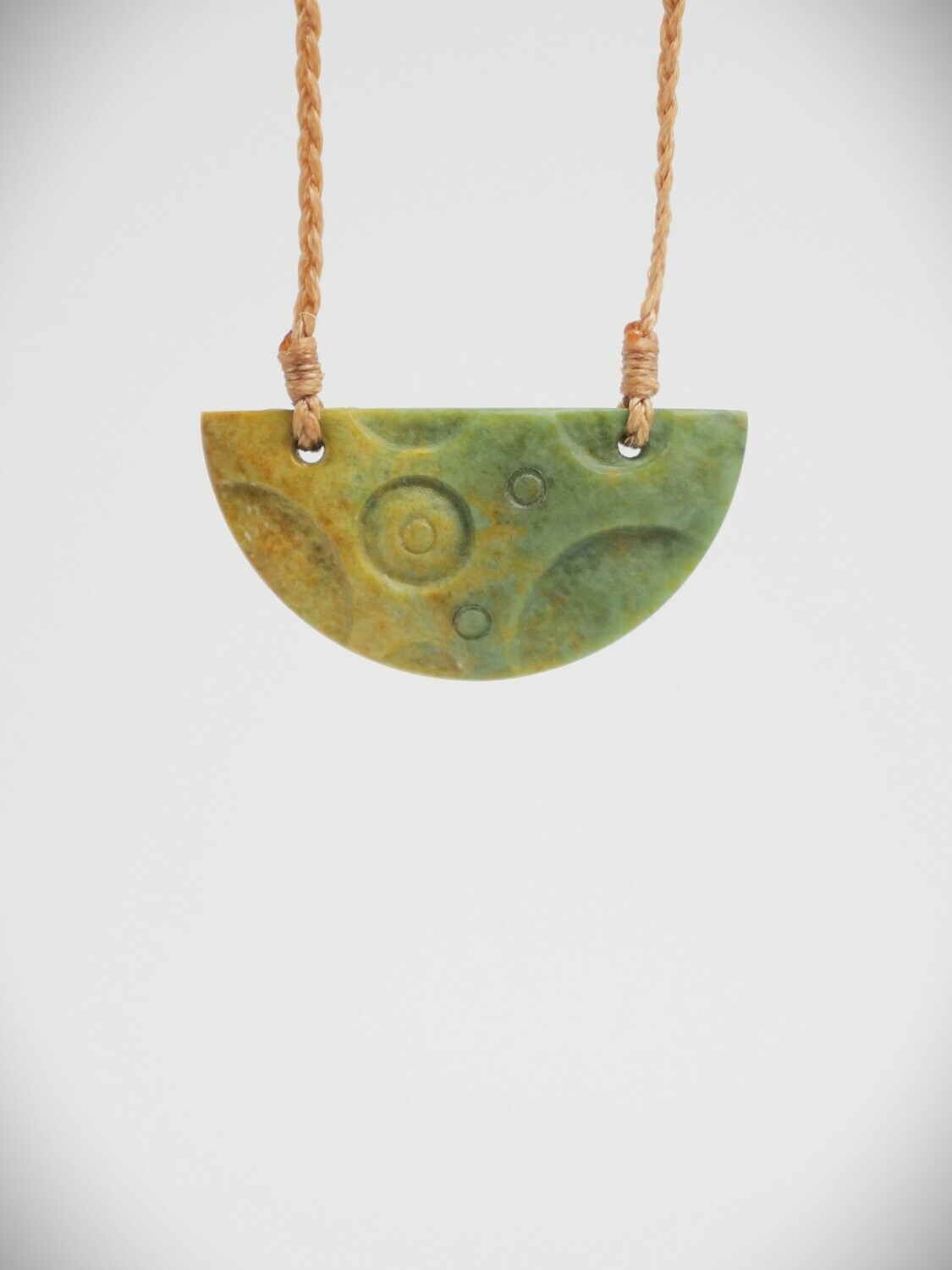 Moko Pounamu Kouma Breastplate NZ Genuine Marsden Flower Greenstone - Paturau