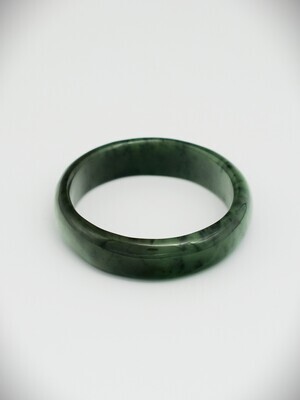 Moko Pounamu Solid Bangle NZ Genuine  Kawakawa Greenstone  - Ngatimoti