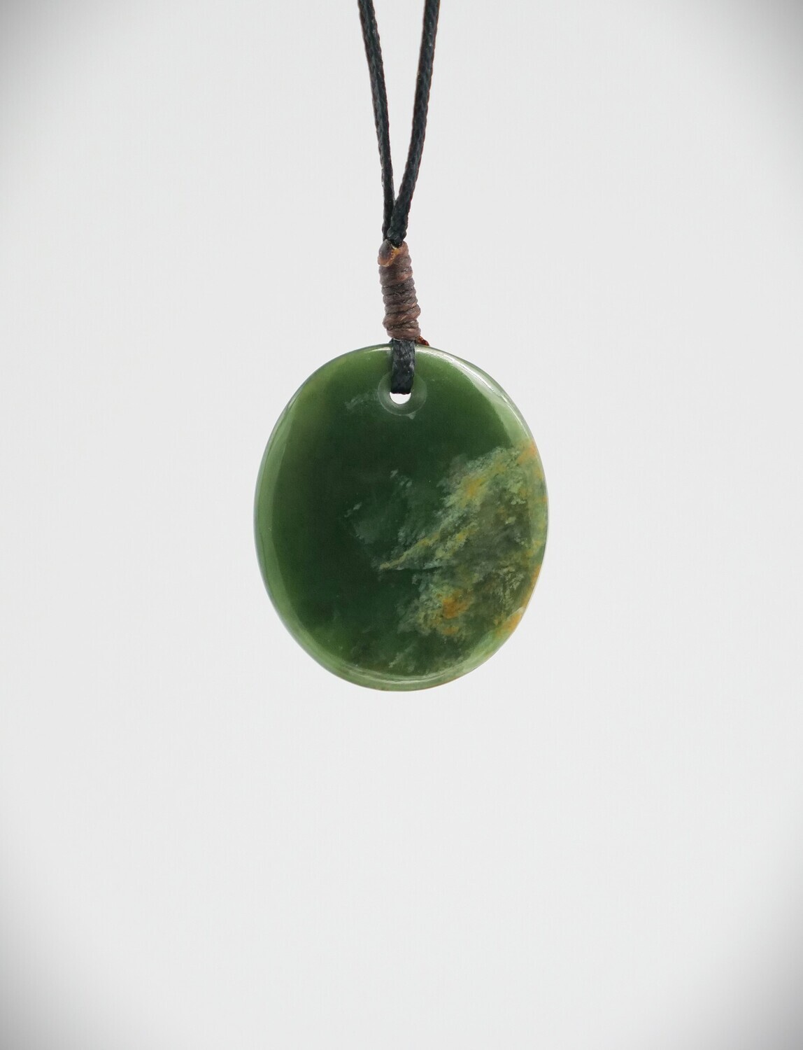 Moko Pounamu Porohita (Disc) NZ Genuine Marsden Flower Greenstone - Te Kuha