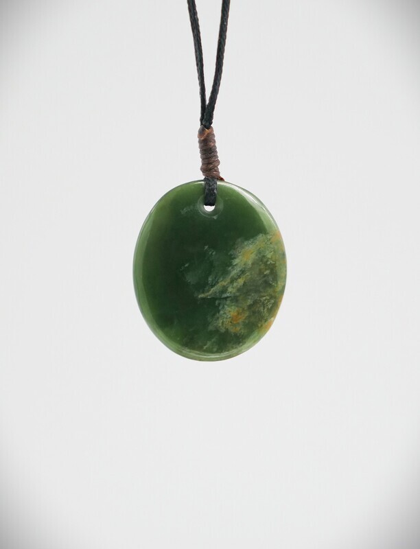 Moko Pounamu Porohita (Disc) NZ Genuine Marsden Flower Greenstone - Te Kuha