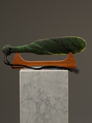 Moko Pounamu Mere NZ Genuine Totoweka Pounamu - Whangakoko