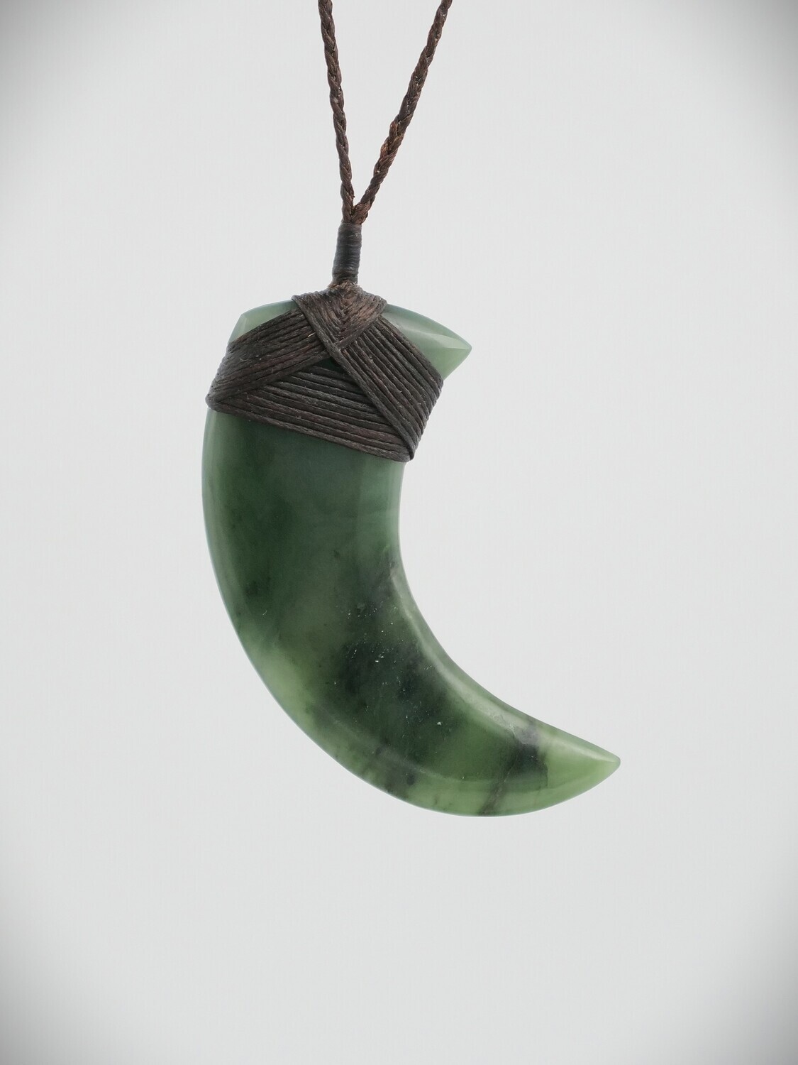 Moko Pounamu Rei Niho NZ Genuine Kawakawa Greenstone - Totaranui