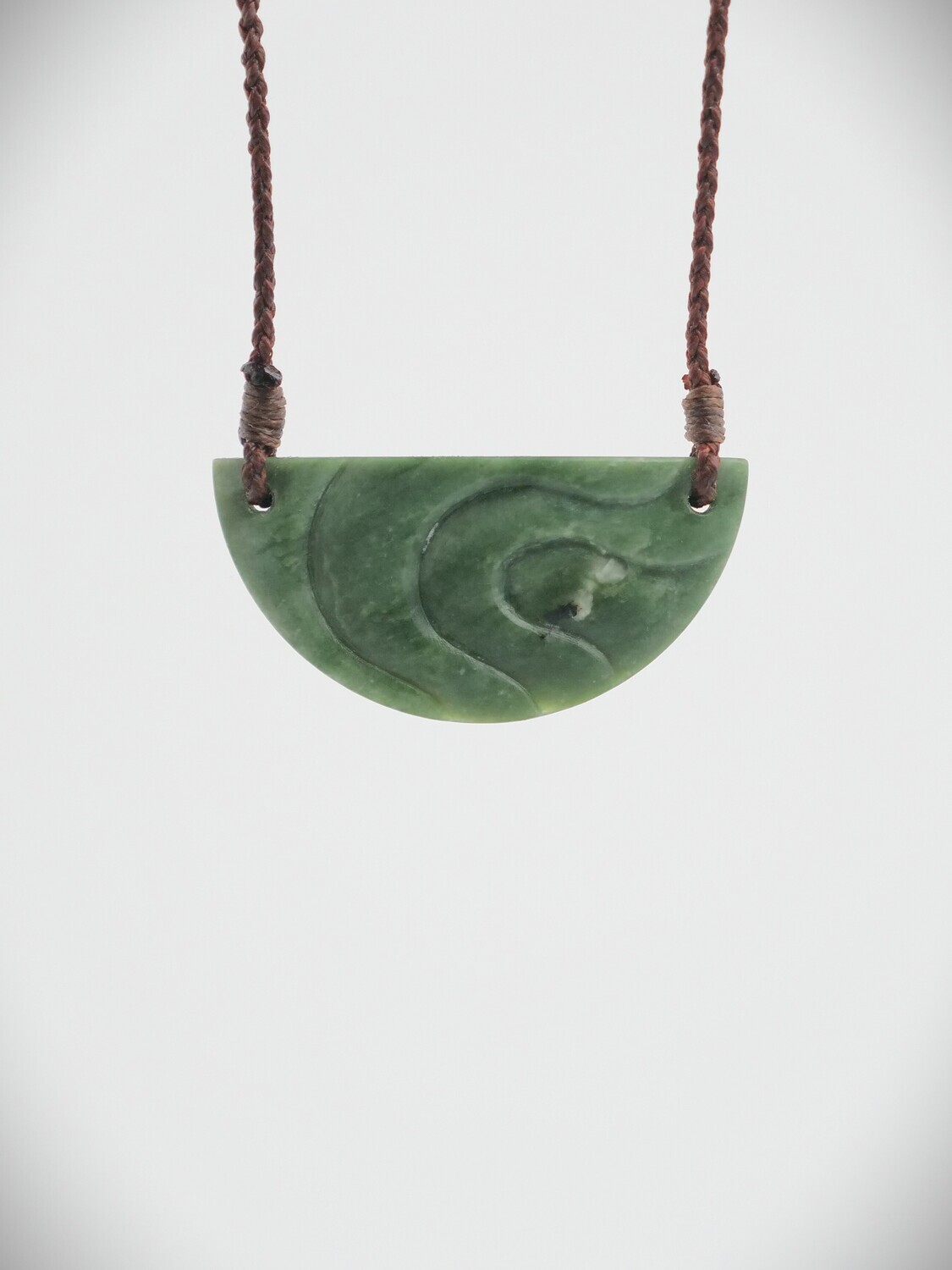 Moko Pounamu Kouma Breastplate NZ Genuine Kawakawa  Greenstone - Maimai