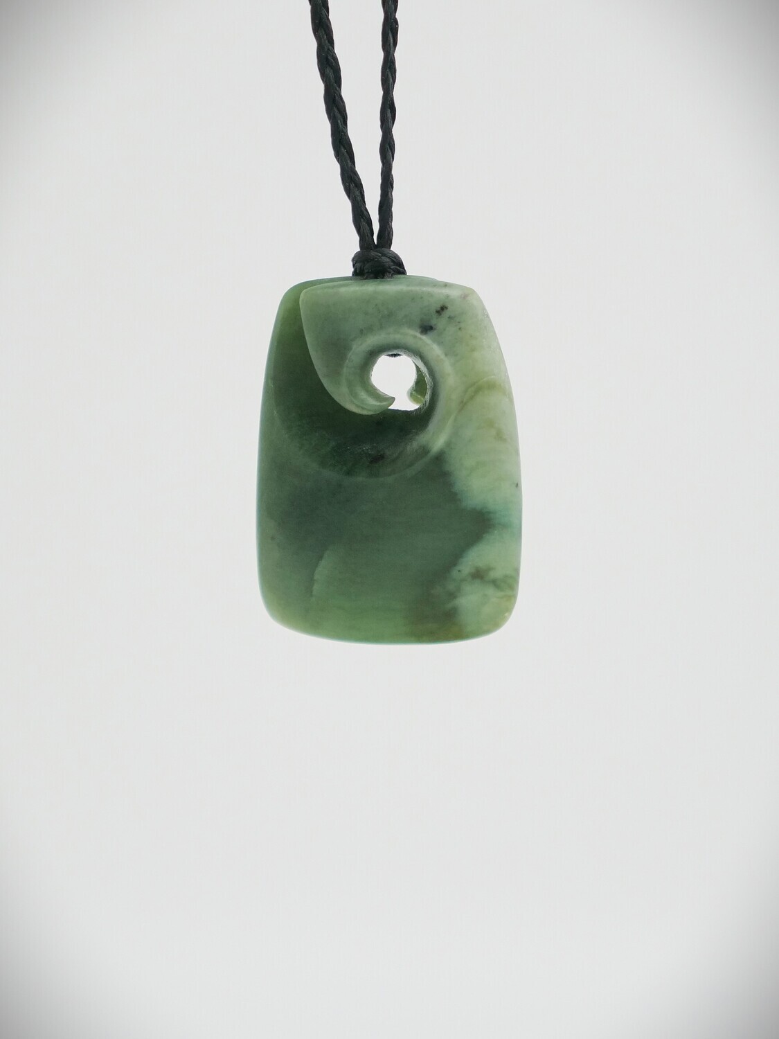 Moko Pounamu Toki NZ Genuine Kawakawa Flower Greenstone - Tutamoe