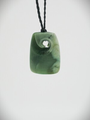 Moko Pounamu Toki NZ Genuine Kawakawa Flower Greenstone - Tutamoe