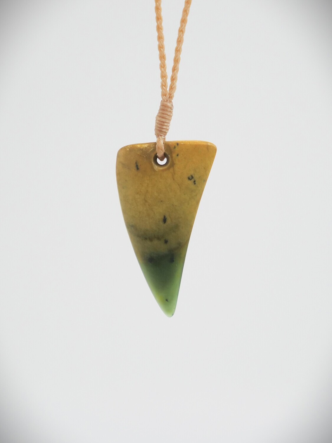 Moko Pounamu  Rei Niho (tooth) NZ Genuine Marsden Flower Greenstone - Paparoa