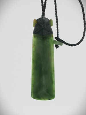 Moko Pounamu Toki NZ Genuine Kawakawa Greenstone - Kaireperepe