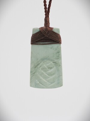 Moko Pounamu Toki NZ Genuine Auhunga Greenstone - Hohonu