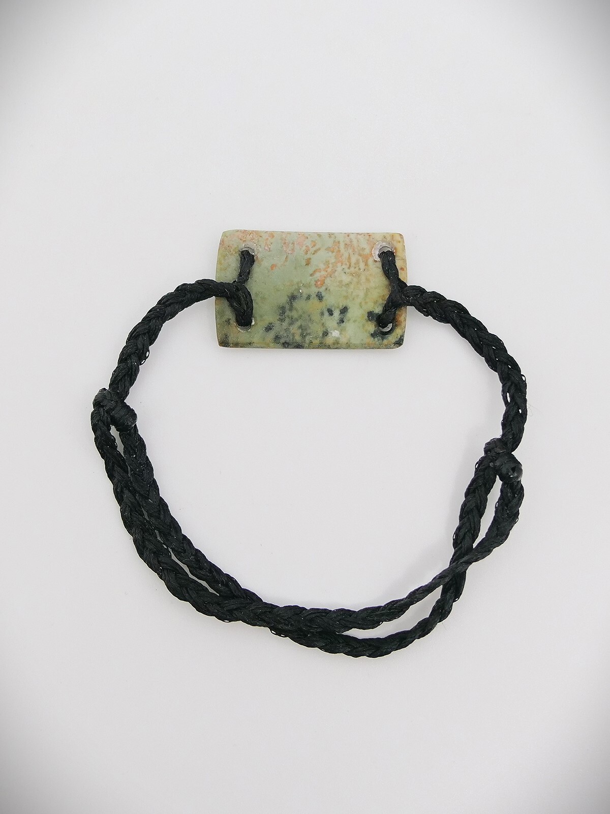 Moko Pounamu Adjustable Bracelet NZ Genuine Kokopu Greenstone 10686