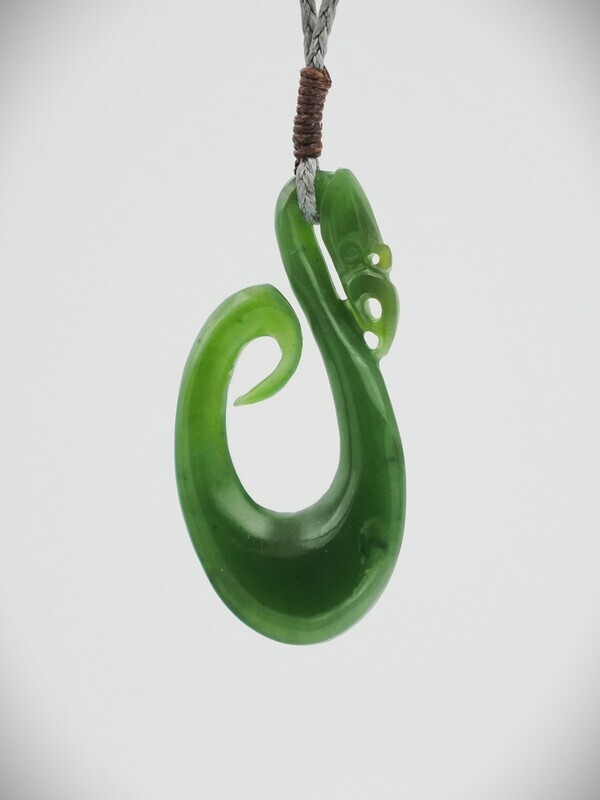 Moko Pounamu Manaia NZ Genuine Kahurangi Greenstone - Kahuranaki