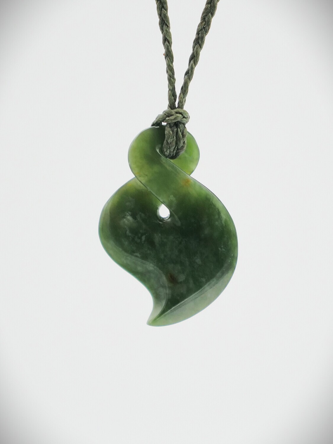 Moko Pounamu Single Pikorua NZ Genuine Kawakawa Greenstone - Hohonu
