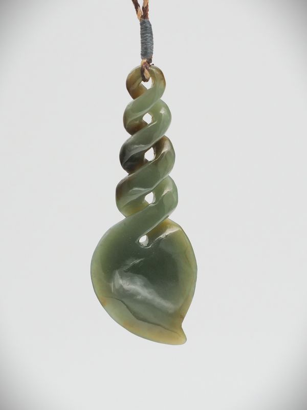 Moko Pounamu Quadruple Pikorua NZ Genuine Inanga Greenstone  - Te Rerenga