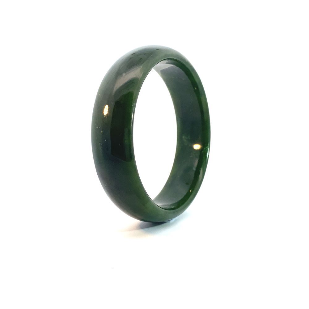 Moko Pounamu Solid Bangle NZ Genuine  Kawakawa Greenstone  - Ataahu