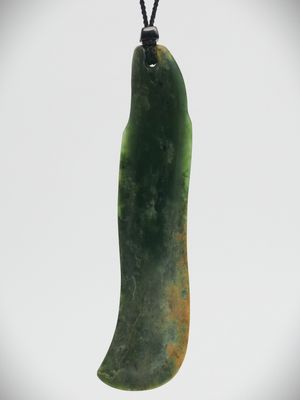Moko Pounamu Contemporary Kuru (Drop) NZ Genuine Marsden Flower Greenstone - Waiho