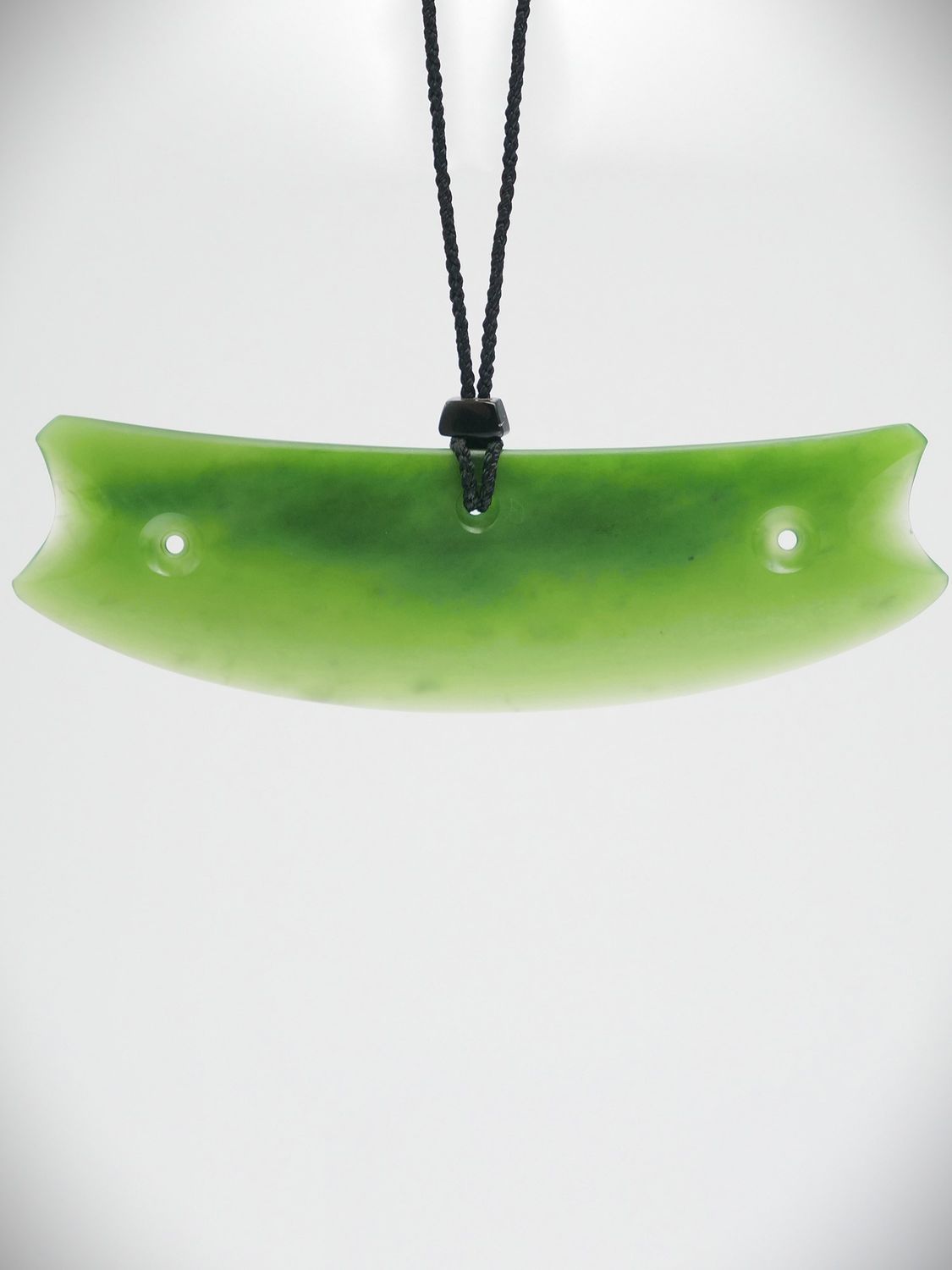 Moko Pounamu Kouma Breastplate NZ Genuine Kahurangi Greenstone - Whangaehu