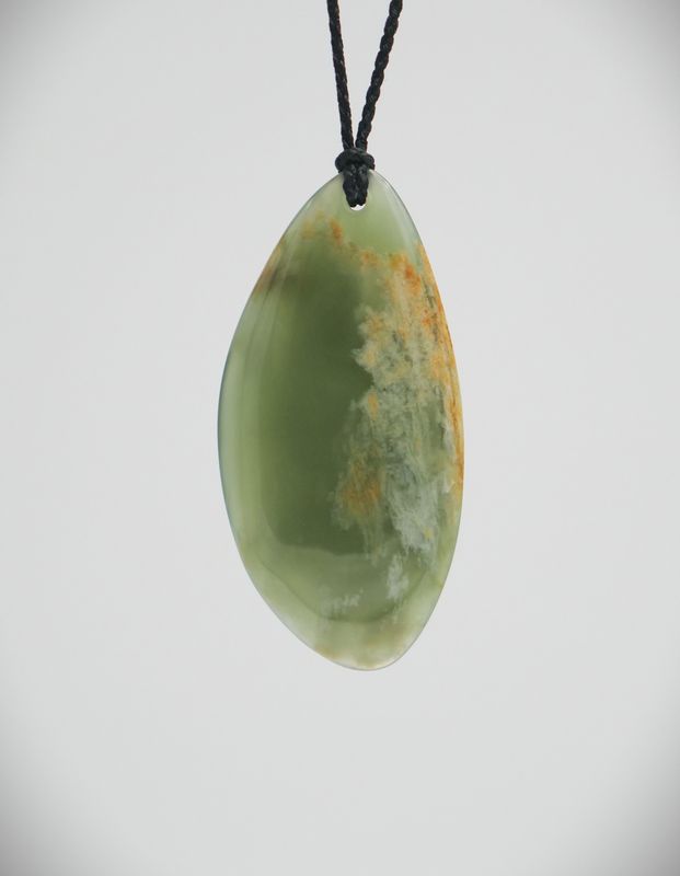 Moko Pounamu Roimata (Teardrop) NZ Genuine Inanga Flower Greenstone - Weheka