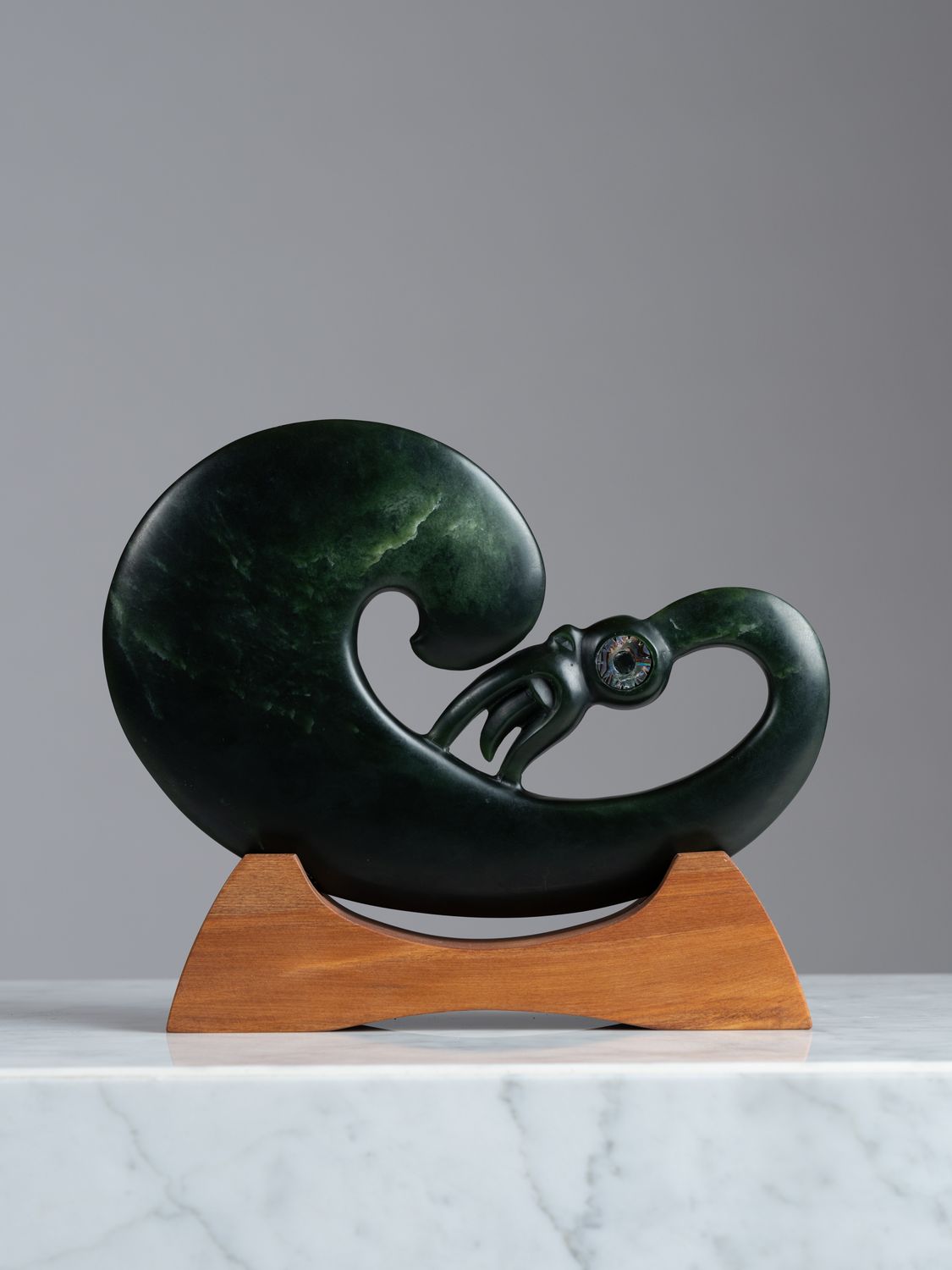 Moko Pounamu Manaia NZ Genuine Kawakawa Greenstone - Otamatapaio