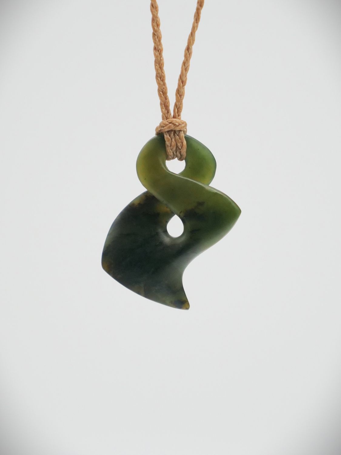 Moko Pounamu Single Pikorua NZ Genuine Kawakawa Greenstone - Matauira