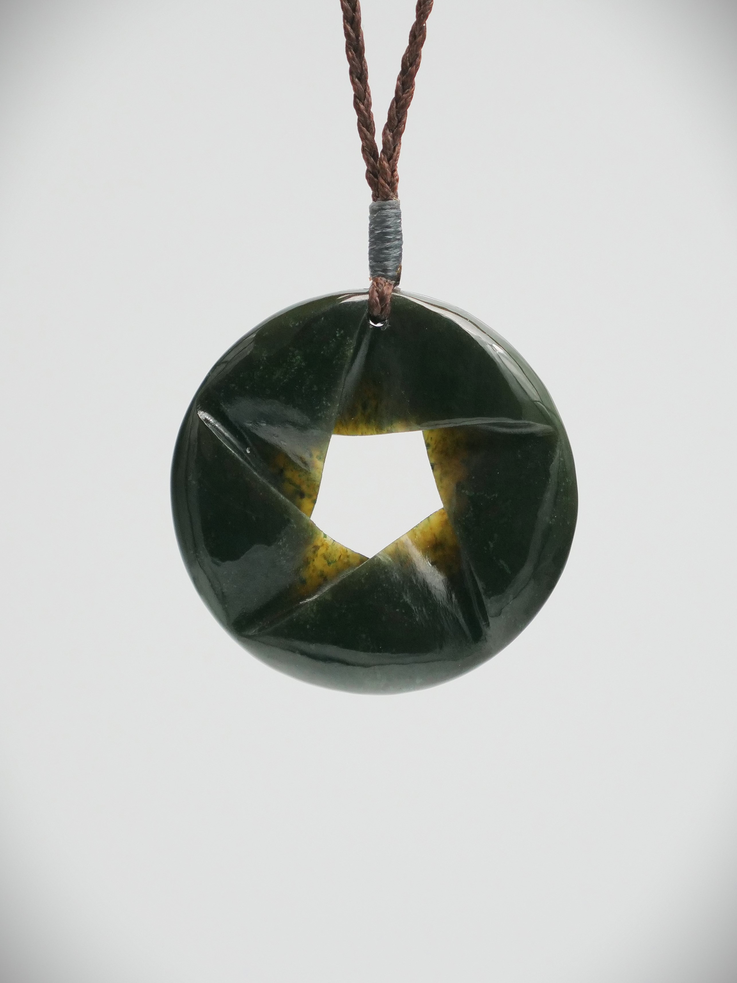 Moko Pounamu Southern Cross NZ Genuine Kawakawa Greenstone - Kaihuka