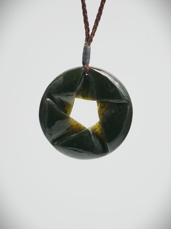 Moko Pounamu Southern Cross NZ Genuine Kawakawa Greenstone - Kaihuka