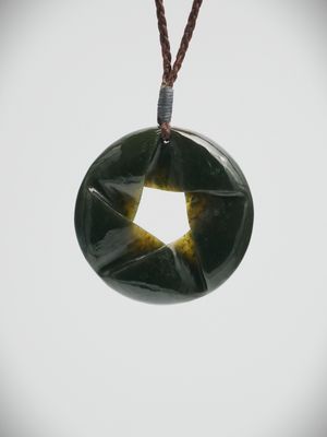 Moko Pounamu Southern Cross NZ Genuine Kawakawa Greenstone - Kaihuka