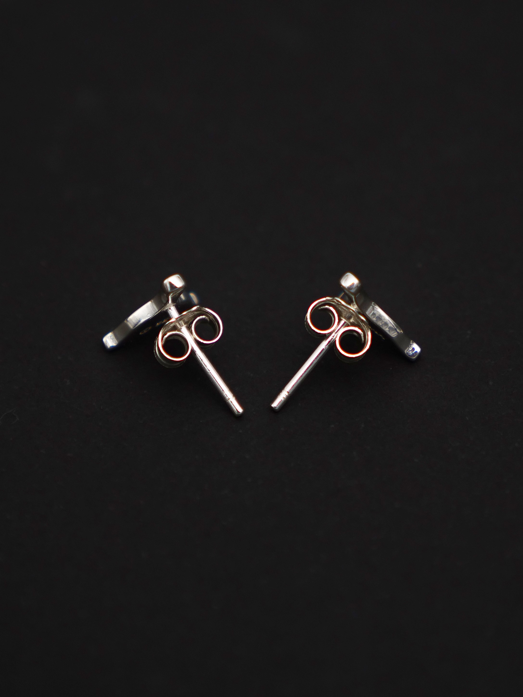 Moko Pounamu Sterling Silver Shepherds Whistle Stud Earrings SW7