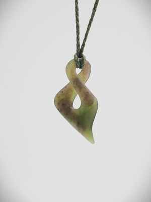 Moko Pounamu Single Pikorua NZ Genuine Totoweka Greenstone - Mamaku