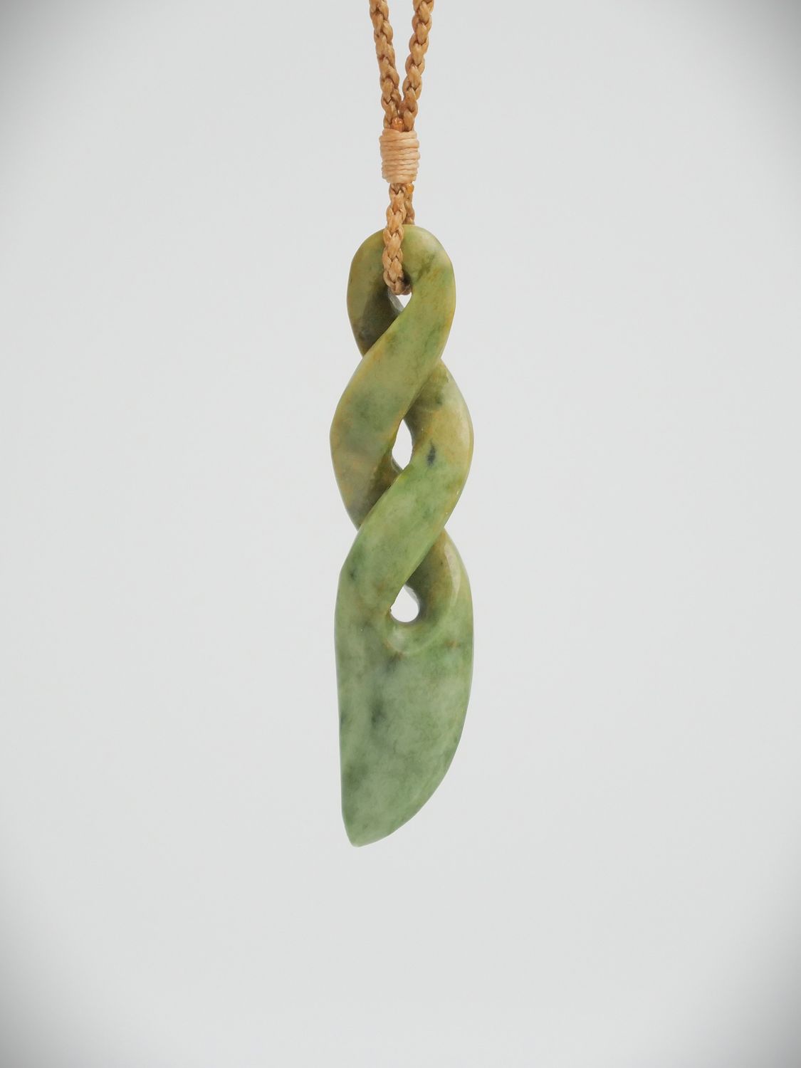 Moko Pounamu Double Pikorua NZ Genuine Marsden Flower Greenstone - Tuatapere