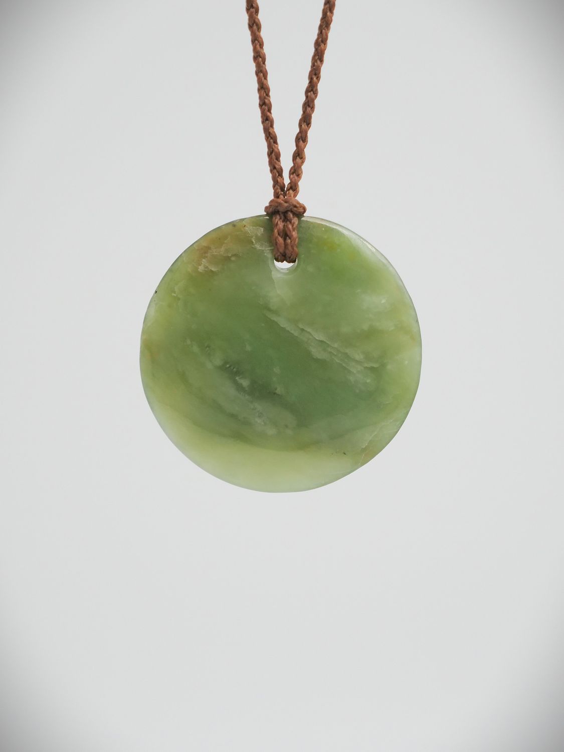 Moko Pounamu Porohita (Disc) NZ Genuine Inanga Greenstone - Wairoto