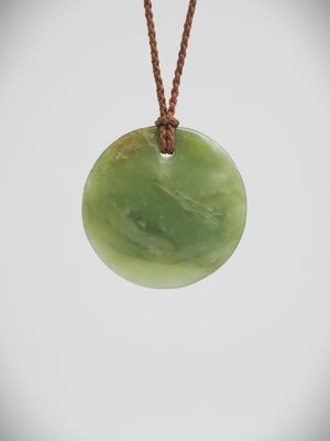 Moko Pounamu Porohita (Disc) NZ Genuine Inanga Greenstone - Wairoto