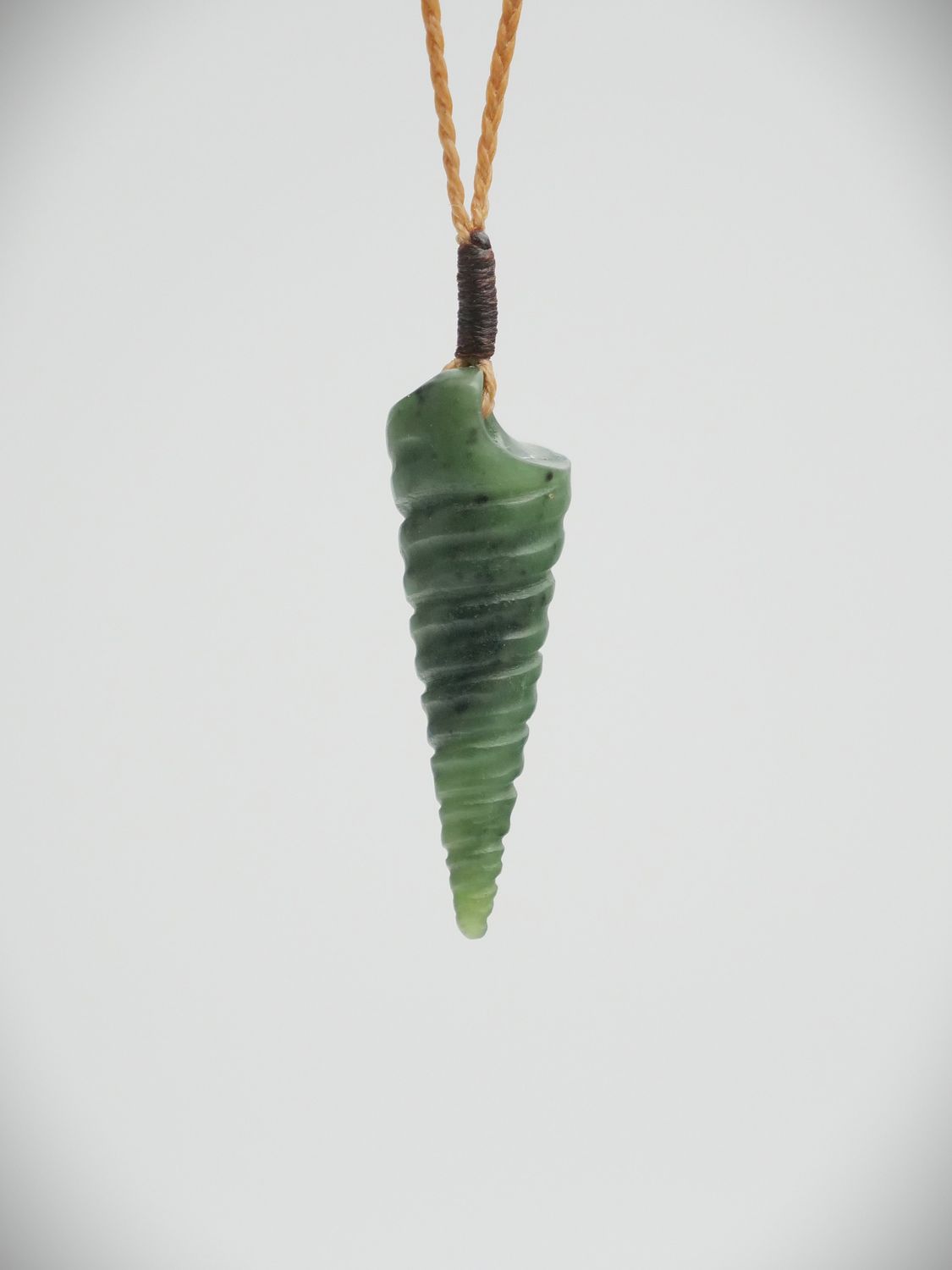 Moko Pounamu Seashell NZ Genuine Kawakawa Greenstone - Mokoreta