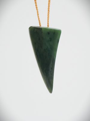 Moko Pounamu Rei Niho NZ Genuine Kawakawa Greenstone - Mataura