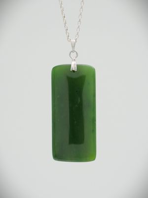 Moko Pounamu *EXCLUSIVE* Kuru (Drop) New Zealand Genuine Kahurangi Greenstone & 18k White Gold - Popotunoa