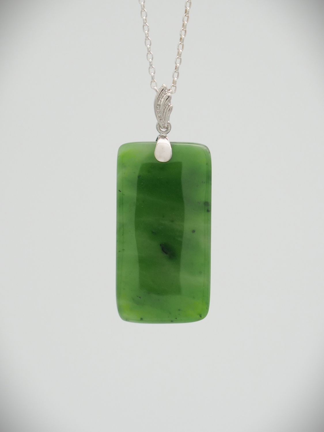Moko Pounamu Kuru (Drop) NZ Genuine Kahurangi Greenstone & Sterling Silver - Kononi