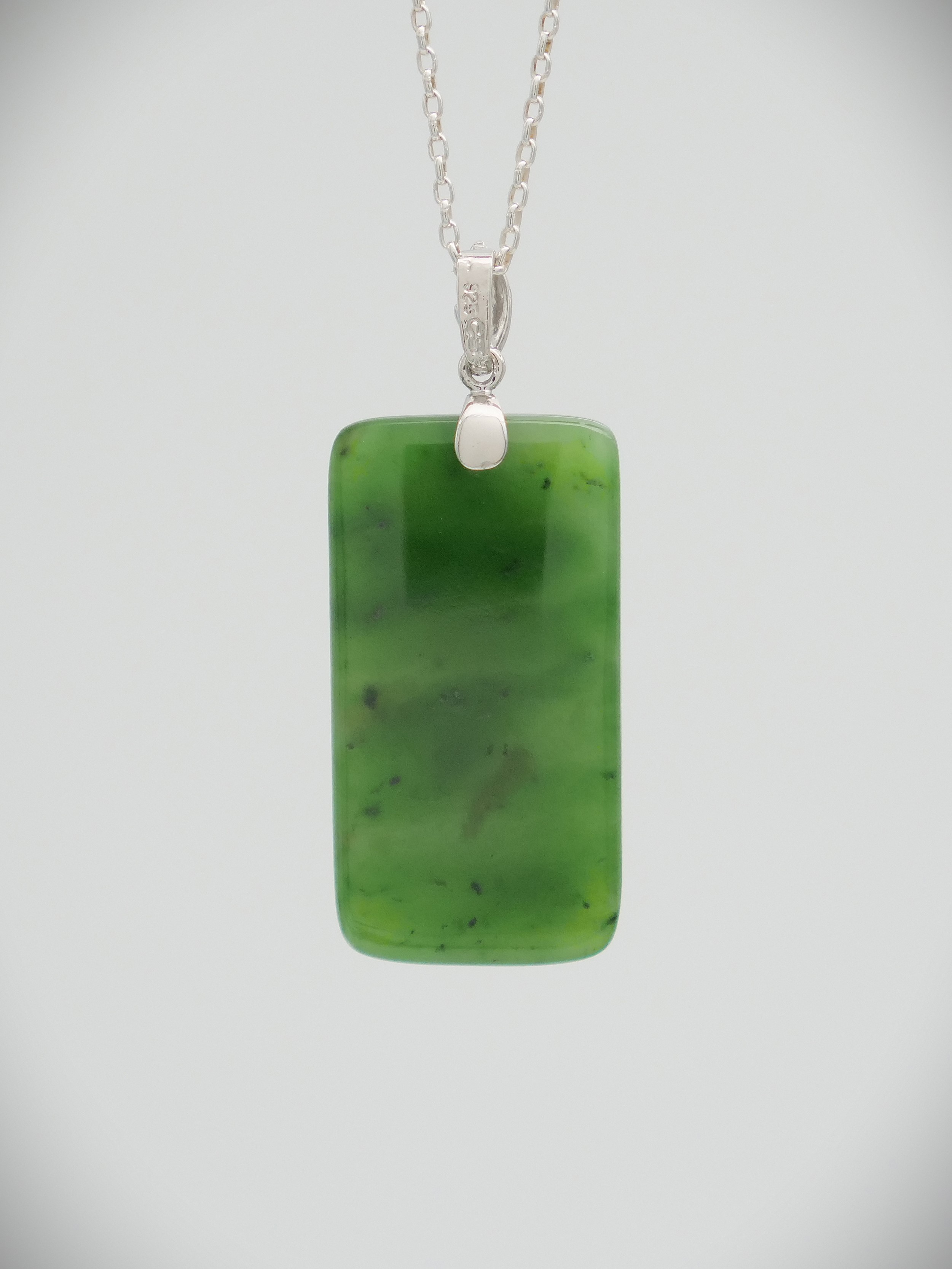 Moko Pounamu Kuru (Drop) NZ Genuine Kahurangi Greenstone & Sterling Silver - Kononi