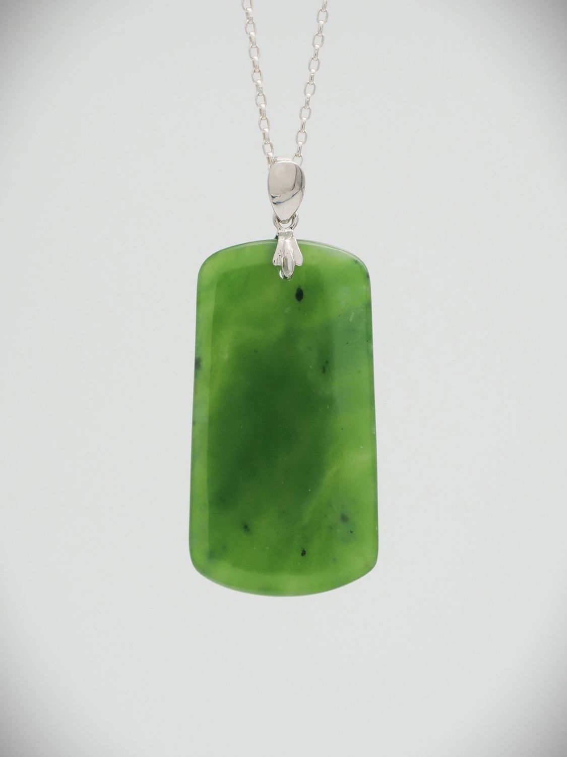 Moko Pounamu Kuru (Drop) NZ Genuine Kahurangi Greenstone & Sterling Silver - Kuriwao