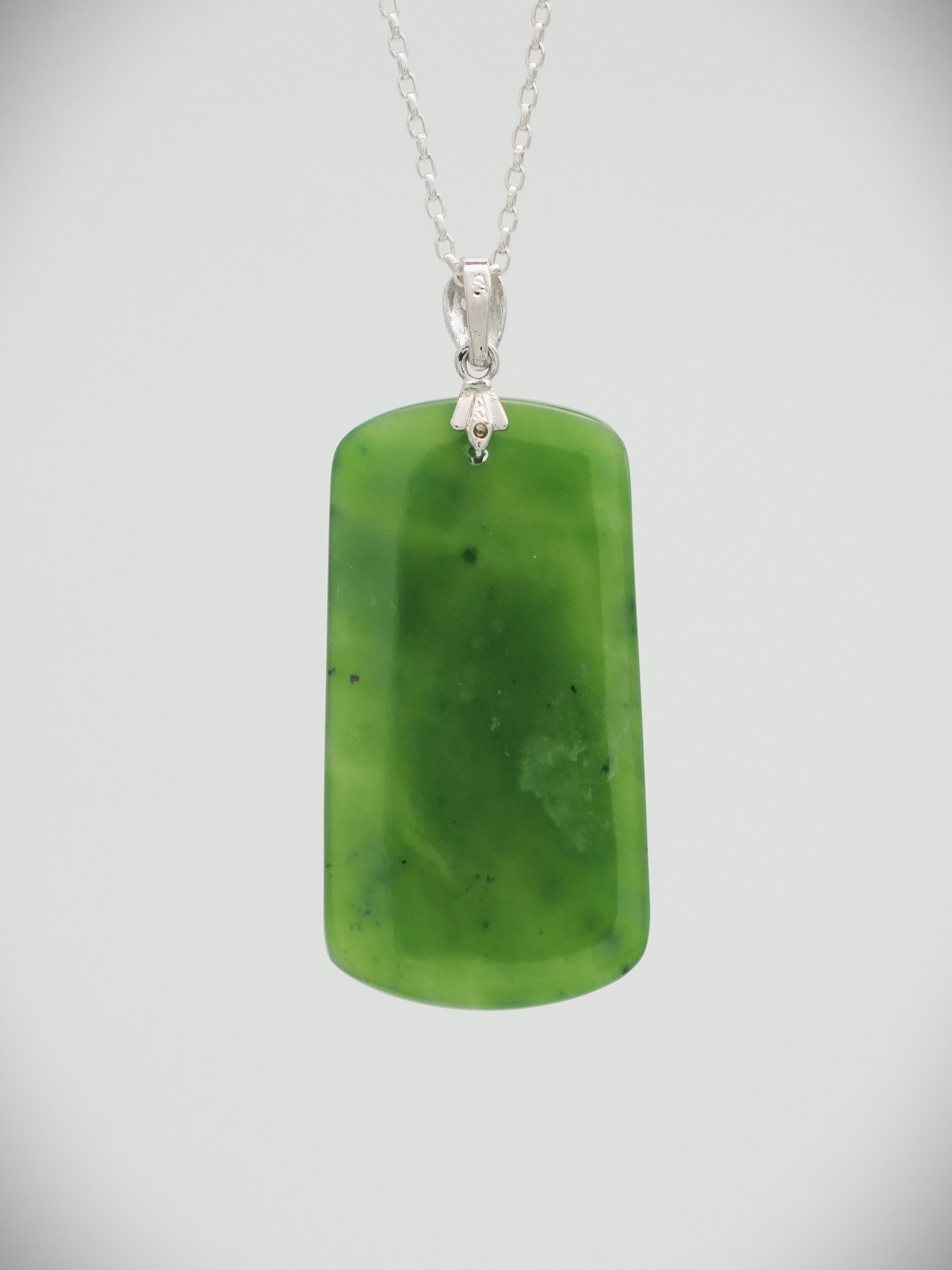 Moko Pounamu Kuru (Drop) NZ Genuine Kahurangi Greenstone & Sterling Silver - Kuriwao