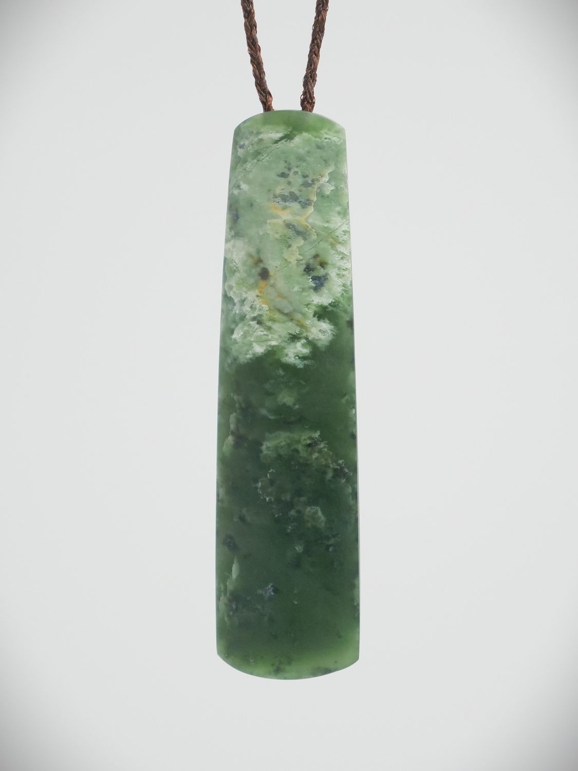 Moko Pounamu Toki NZ Genuine Kawakawa Flower Greenstone - Wakatipu
