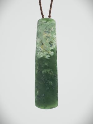Moko Pounamu Toki NZ Genuine Kawakawa Flower Greenstone - Wakatipu
