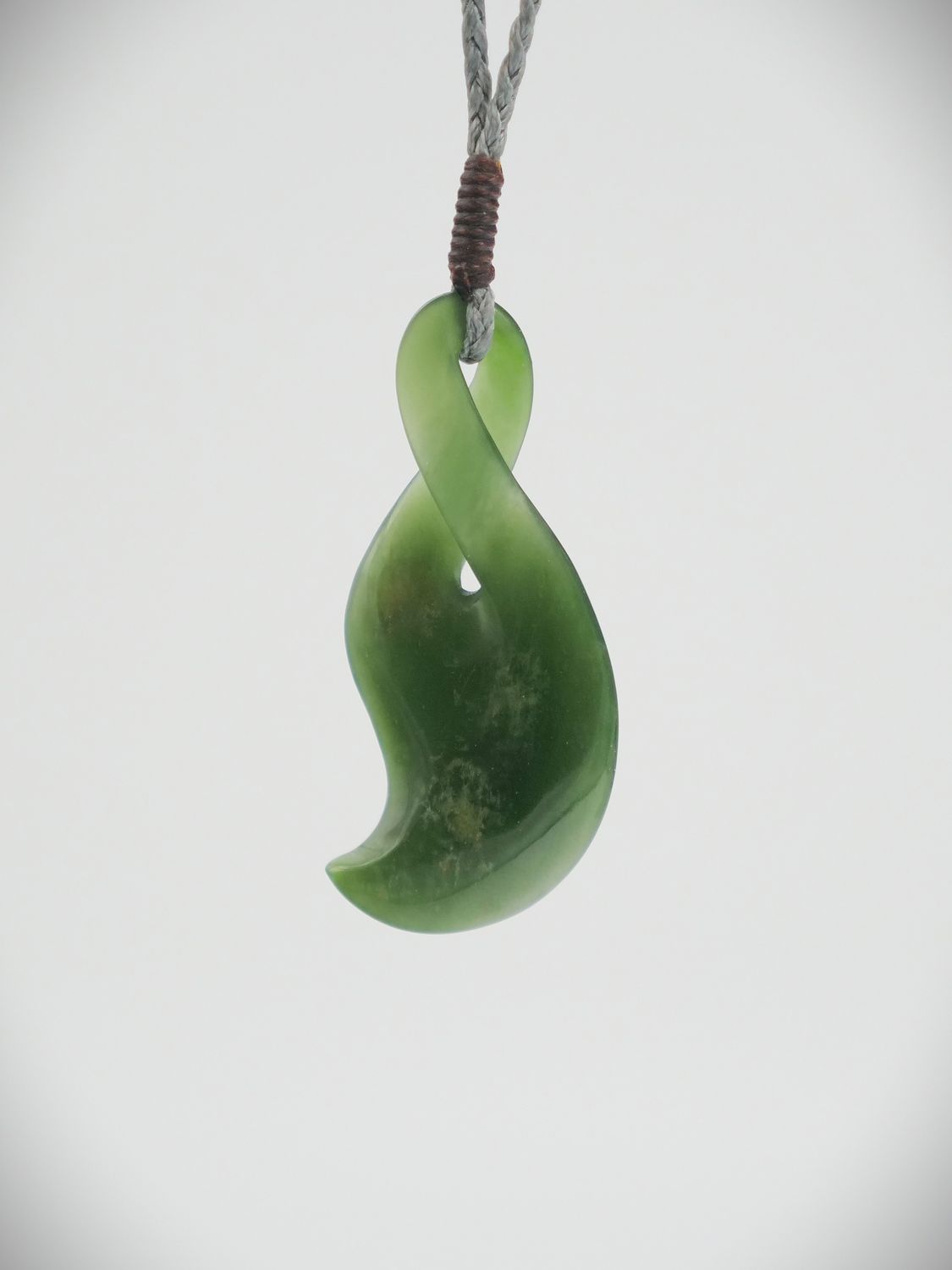 Moko Pounamu Single Pikorua (Twist) NZ Genuine Kahurangi Flower Greenstone - Waimatuku
