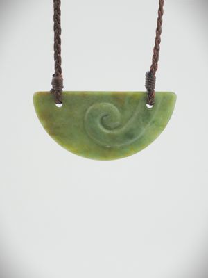 Moko Pounamu Kouma Breastplate NZ Genuine Marsden Flower Greenstone - Rangihaeata