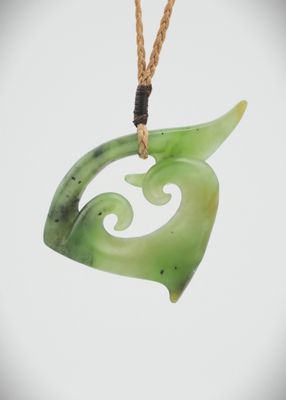 Moko Pounamu Contemporary Design NZ Genuine Totoweka Greenstone - Katiki