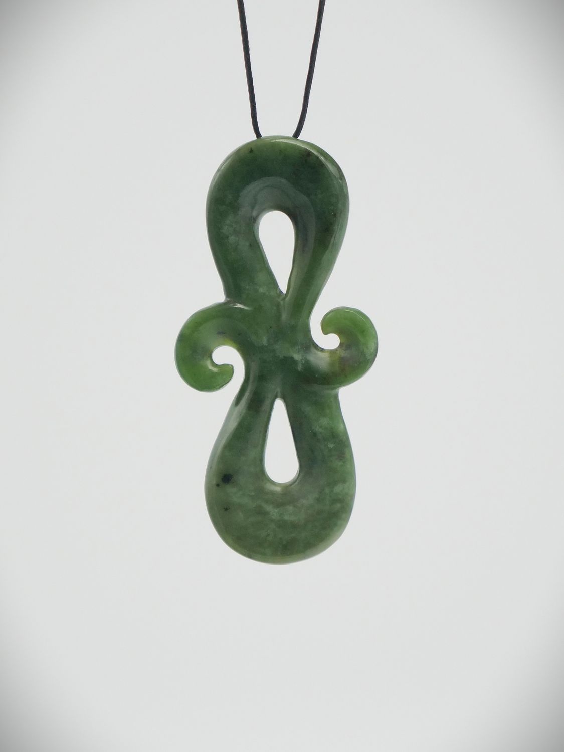 Moko Pounamu  Contemporary Design NZ Genuine Marsden Flower Greenstone - Maraeweka