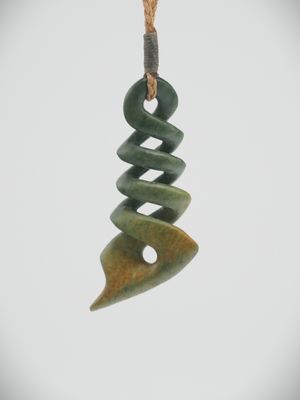 Moko Pounamu Contemporary Quadruple Pikorua NZ Genuine Marsden Flower Greenstone - Waianakarua