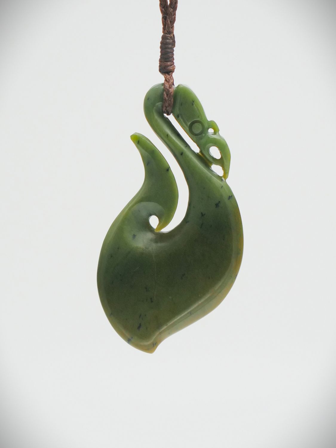 Moko Pounamu Manaia NZ Genuine Raukaraka Greenstone - Whangatoetoe